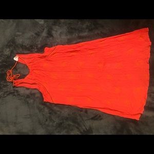 Olive + oak orange dress